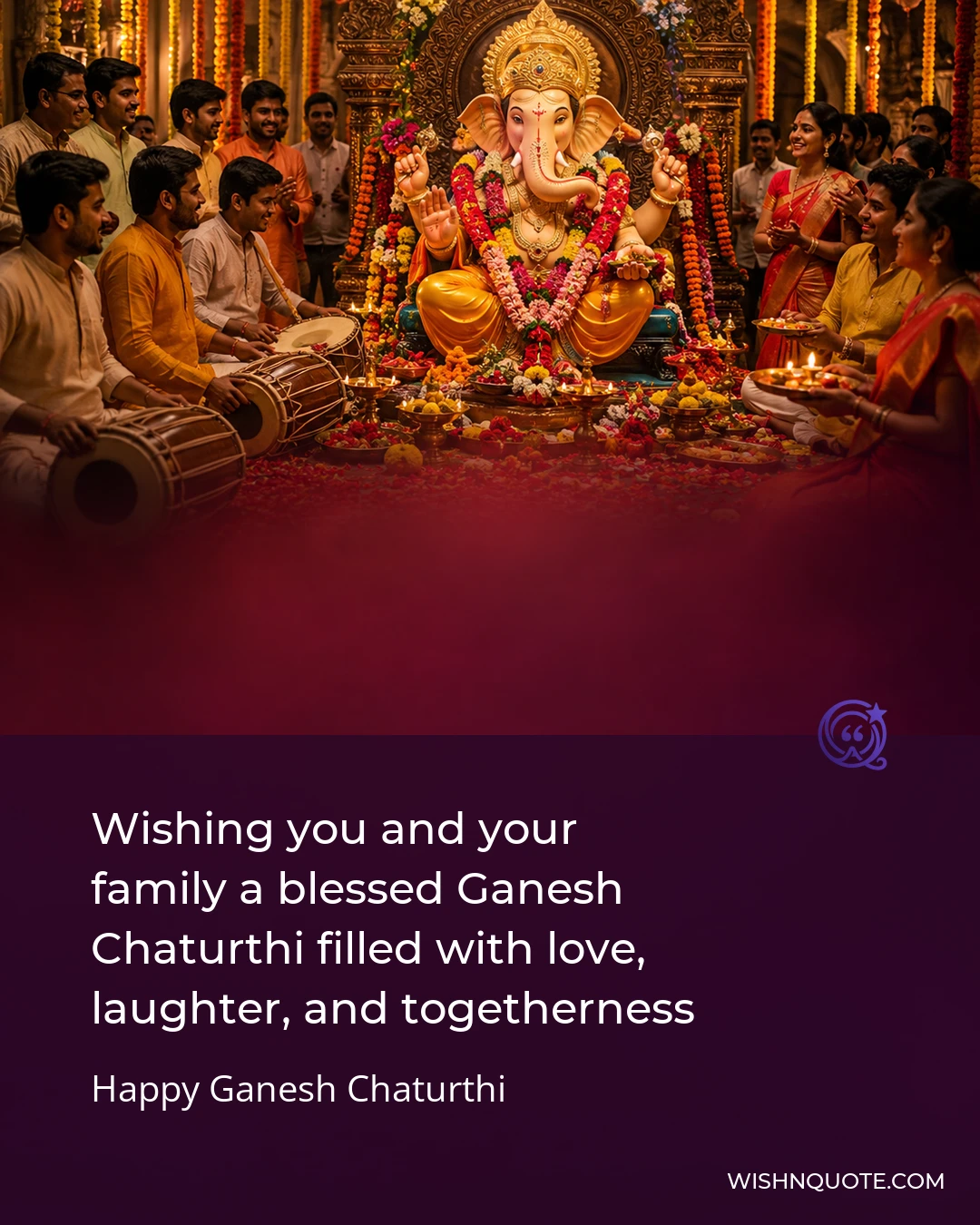 Wishing you and your family a blessed Ganesh Chaturthi filled with love, laughter, and togetherness