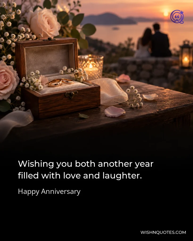 Wishing you both another year filled with love and laughter.