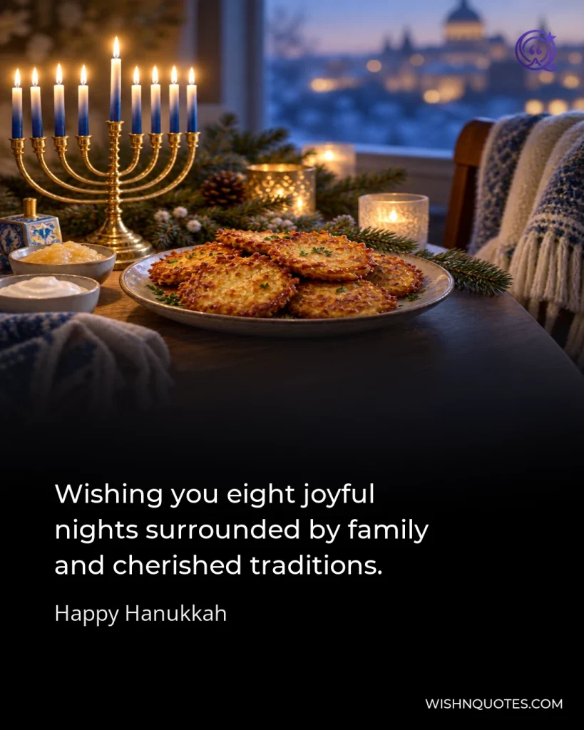 Wishing you eight joyful nights surrounded by family and cherished traditions.