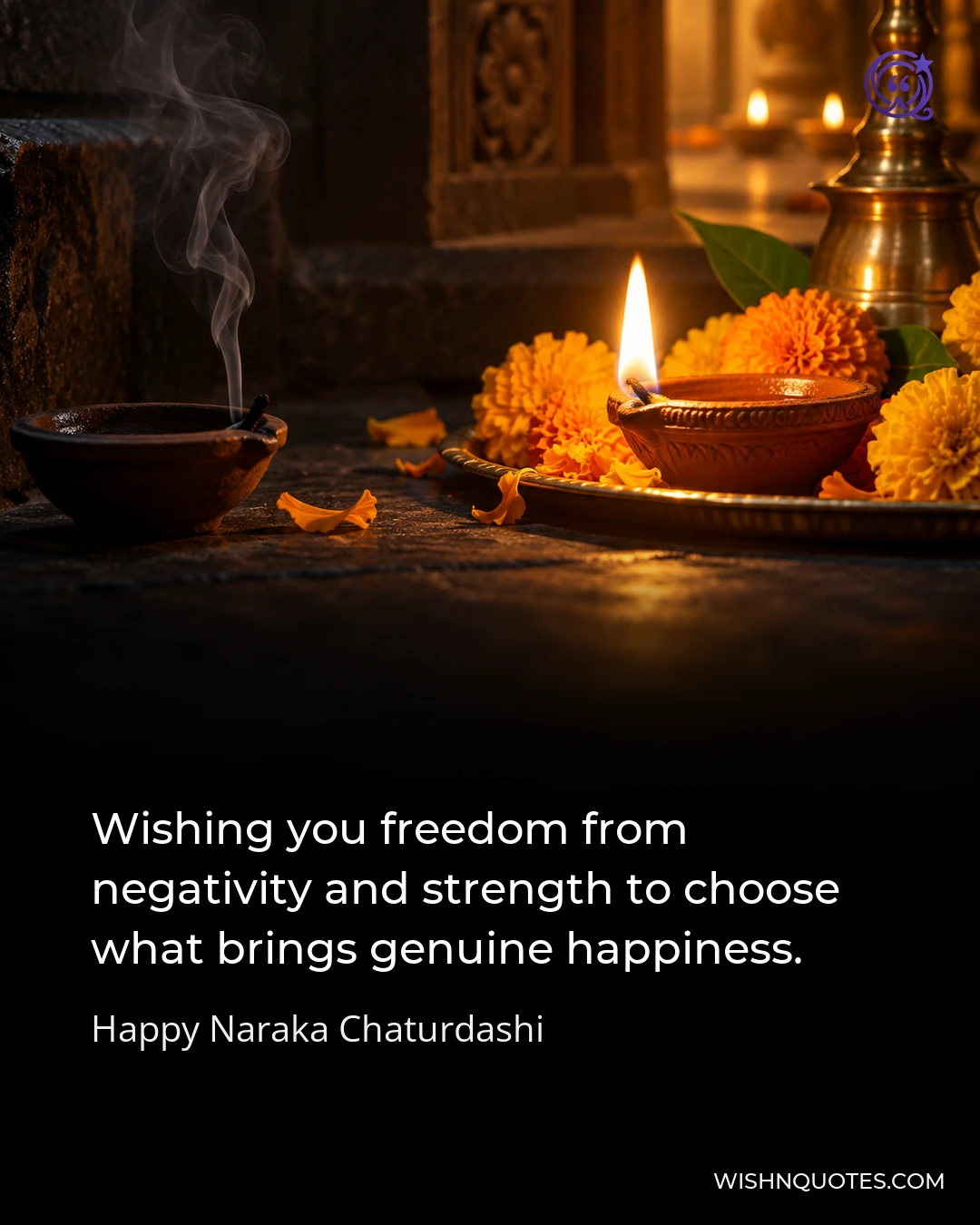 Wishing you freedom from negativity and strength to choose what brings genuine happiness.