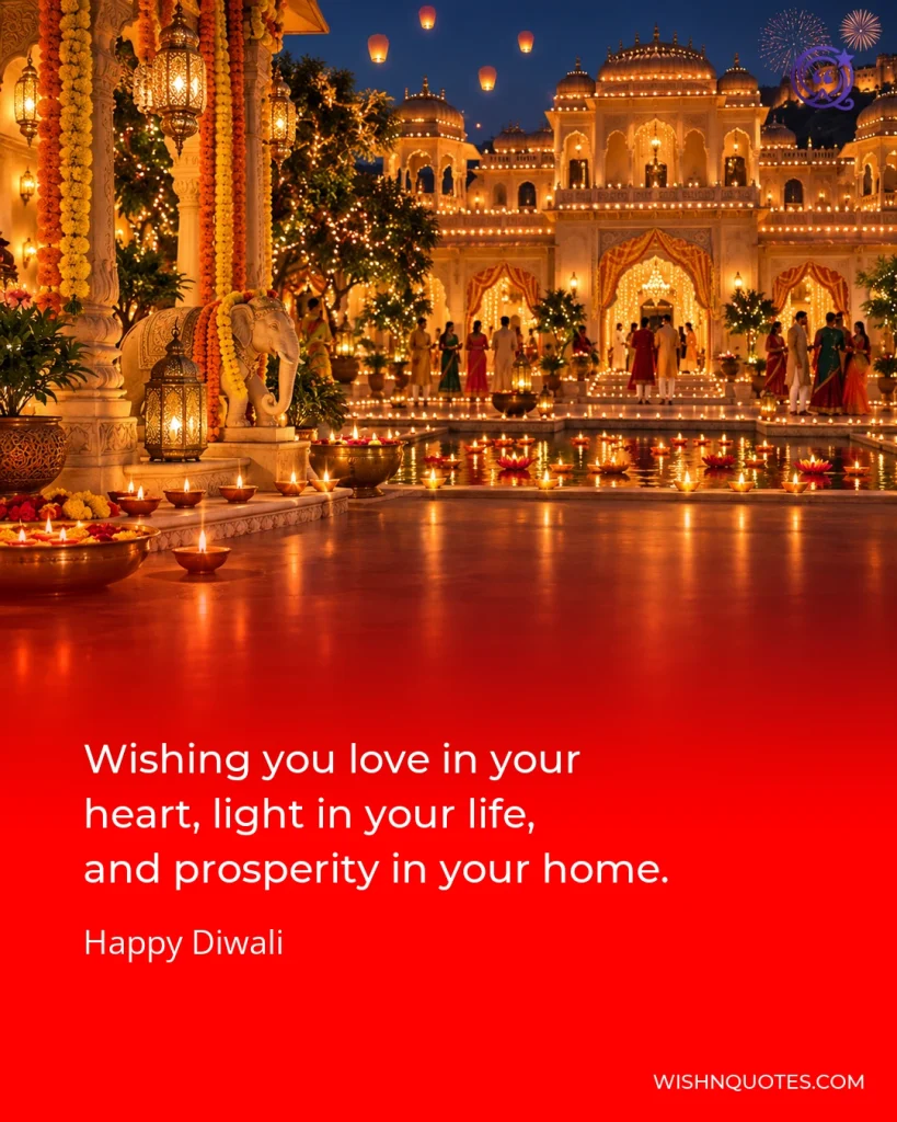 Wishing you love in your heart, light in your life, and prosperity in your home.
