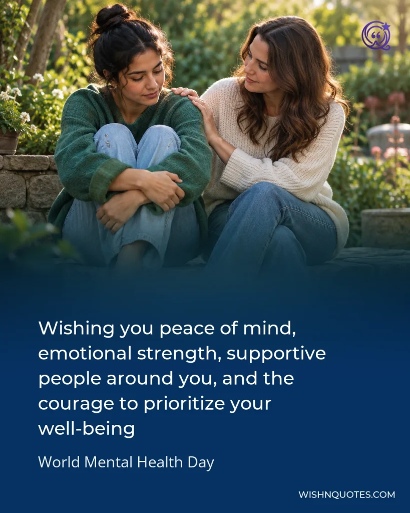 Wishing you peace of mind, emotional strength, supportive people around you, and the courage to prioritize your well-being