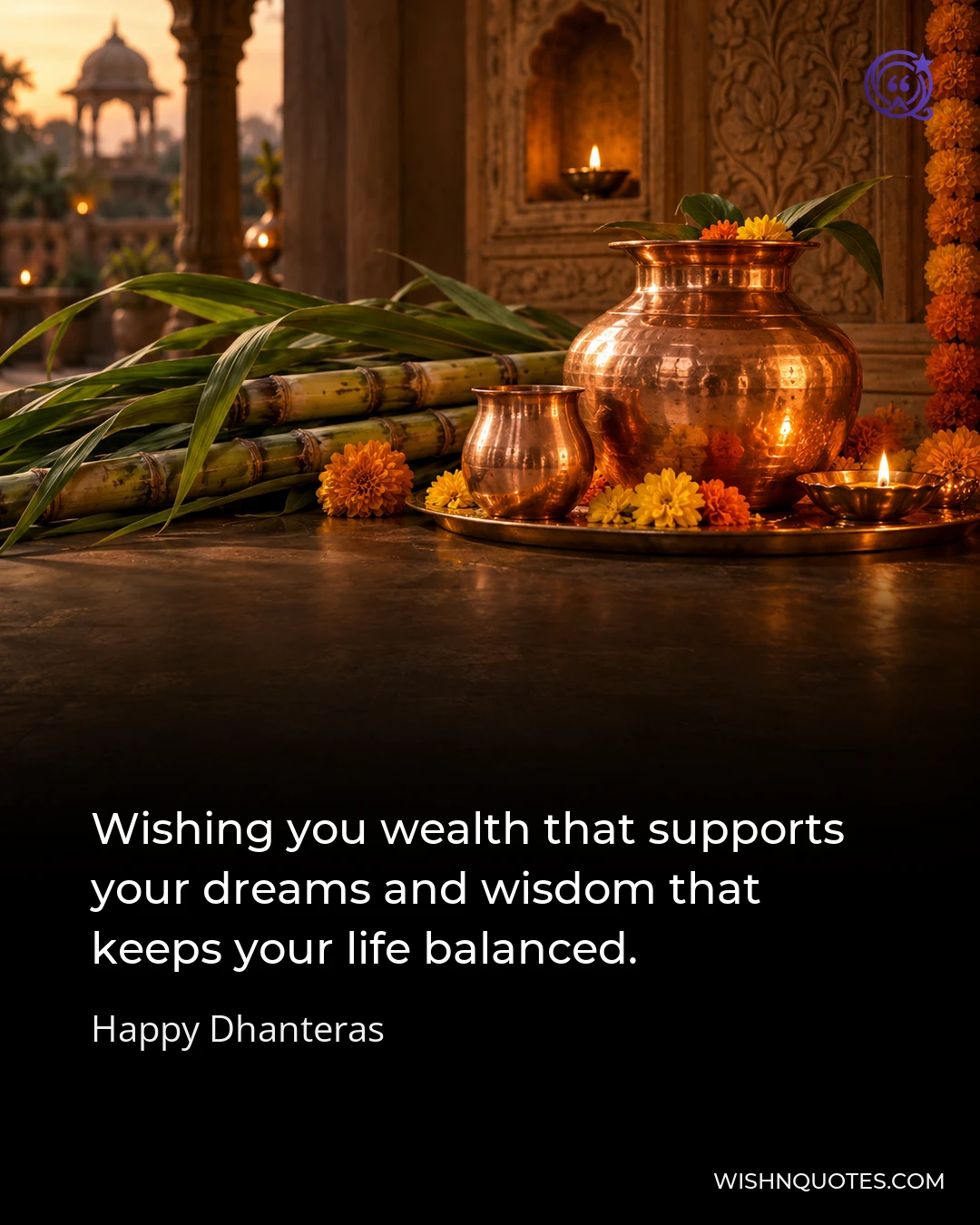 Wishing you wealth that supports your dreams and wisdom that keeps your life balanced.