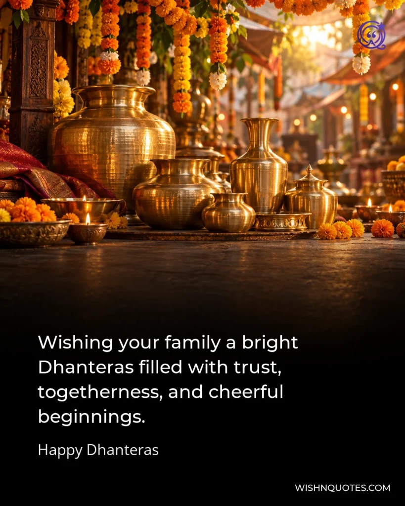 Wishing your family a bright Dhanteras filled with trust, togetherness, and cheerful beginnings.