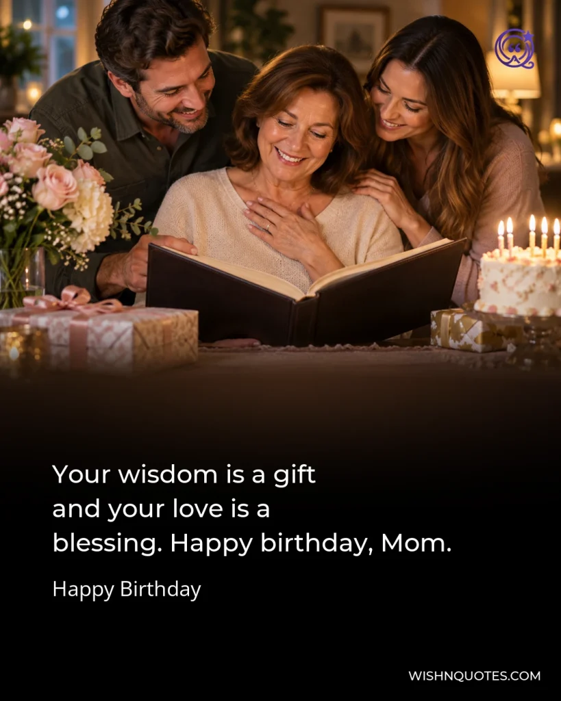 Your wisdom is a gift and your love is a blessing. Happy birthday, Mom.