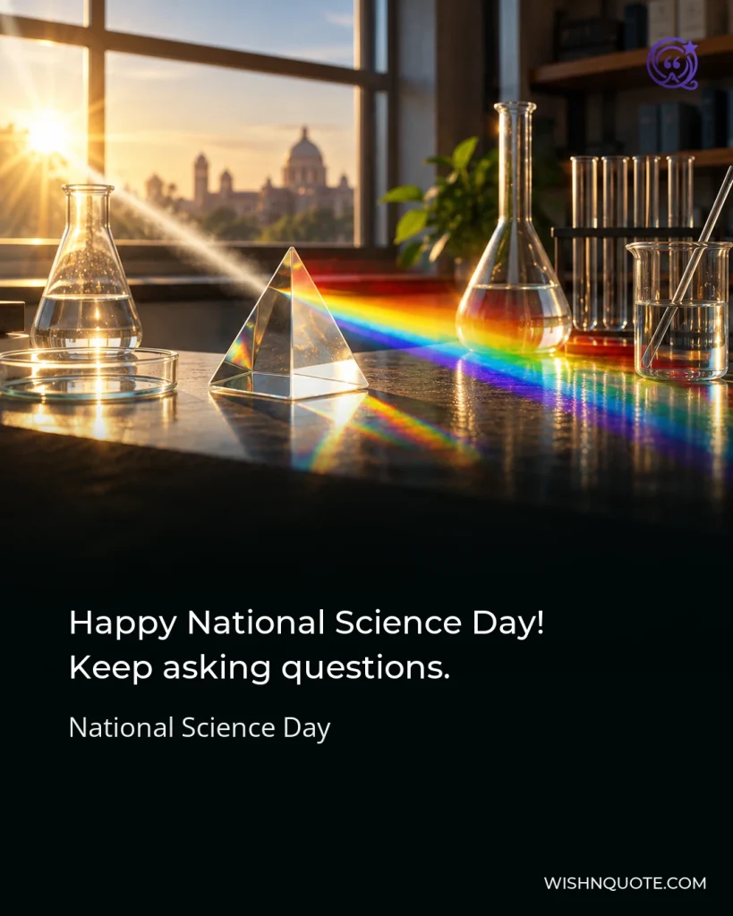 Happy National Science Day! Keep asking questions.