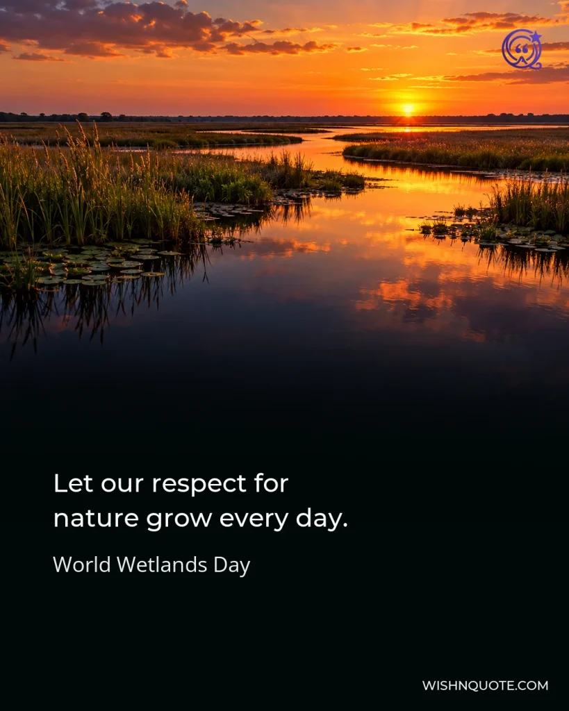 Let our respect for nature grow every day.