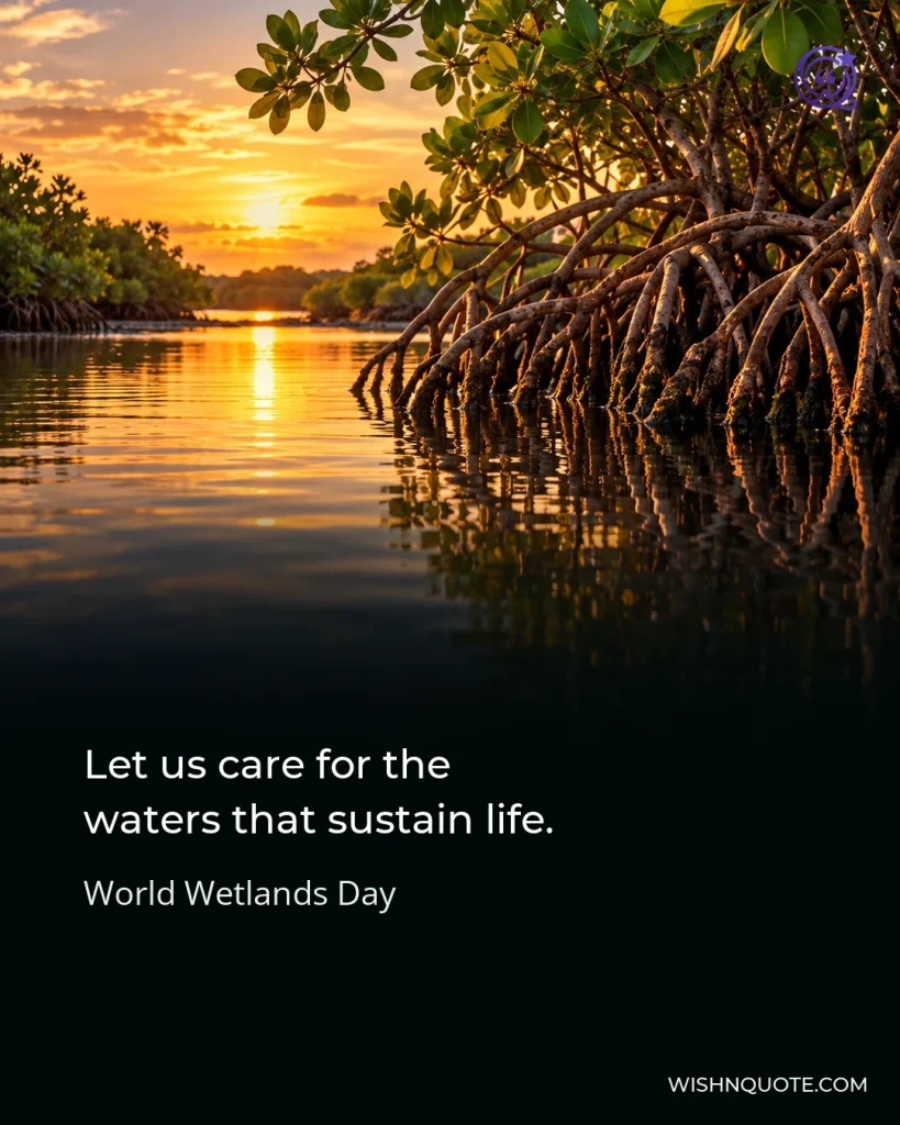 Let us care for the waters that sustain life.