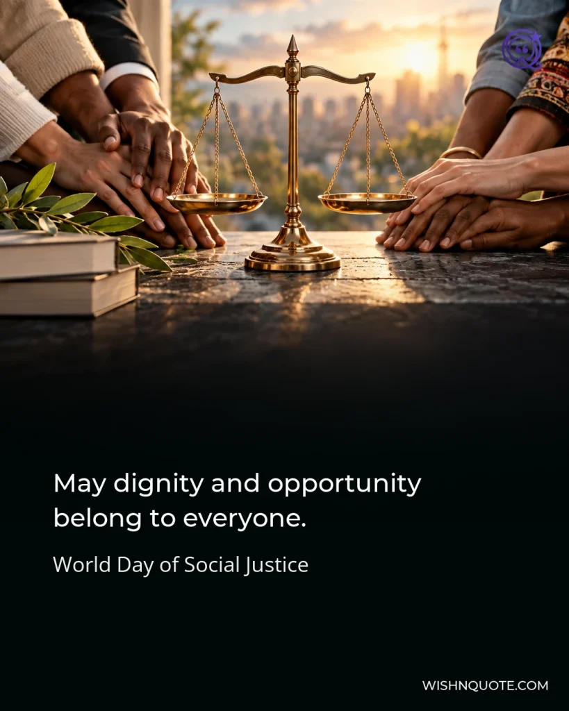 May dignity and opportunity belong to everyone.